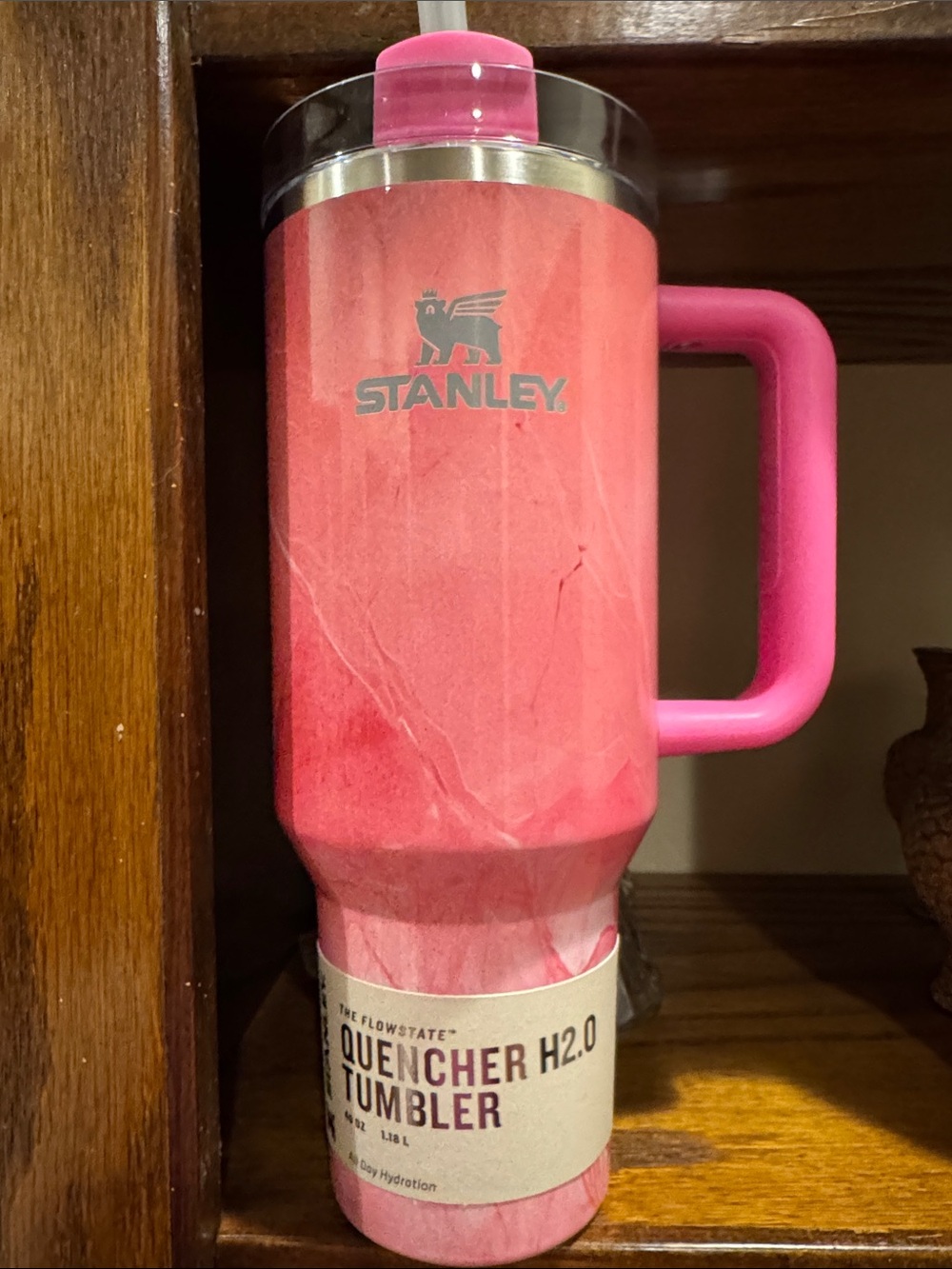 Stanley Pink Quencher H2.0 Tumbler with Handle